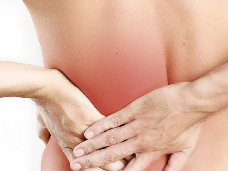 Medray system providing hands-free therapy for hip area.