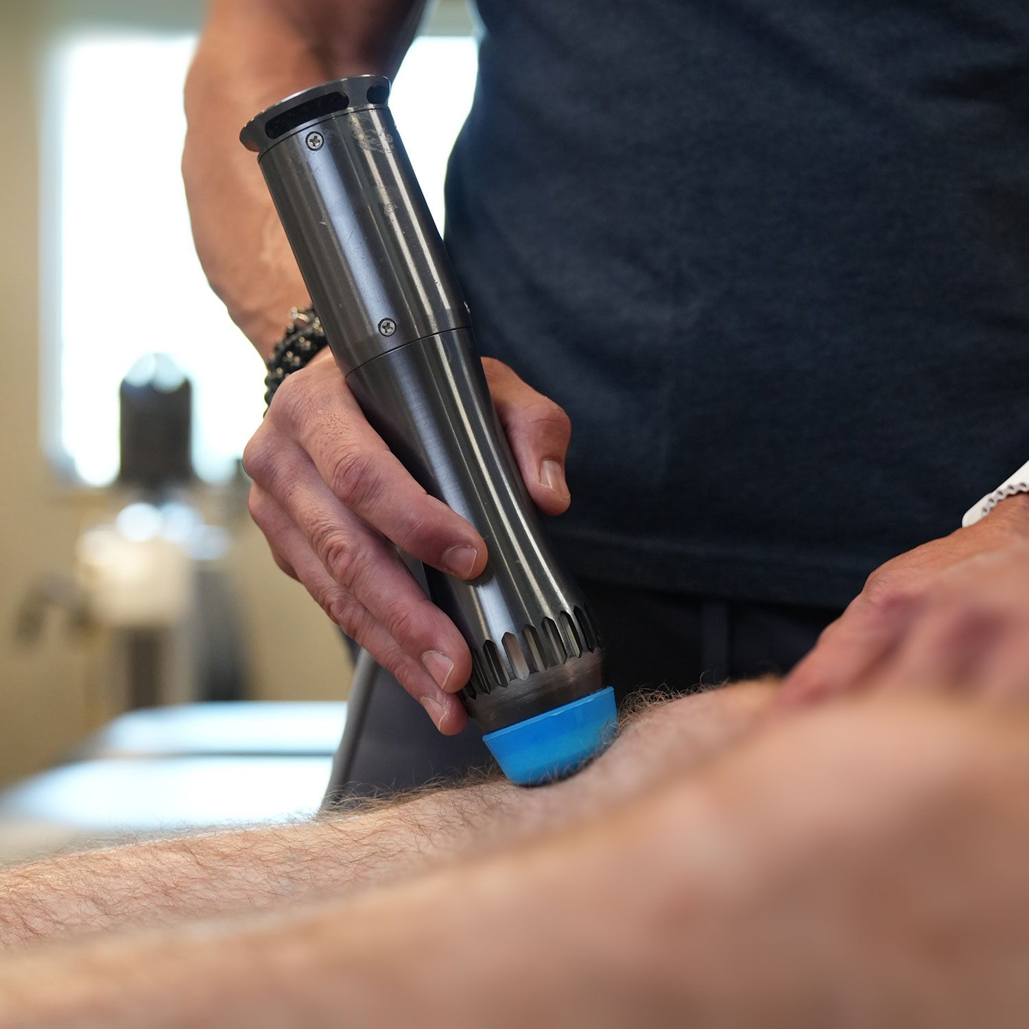 Softshock therapy used to treat joint pain non-invasively.