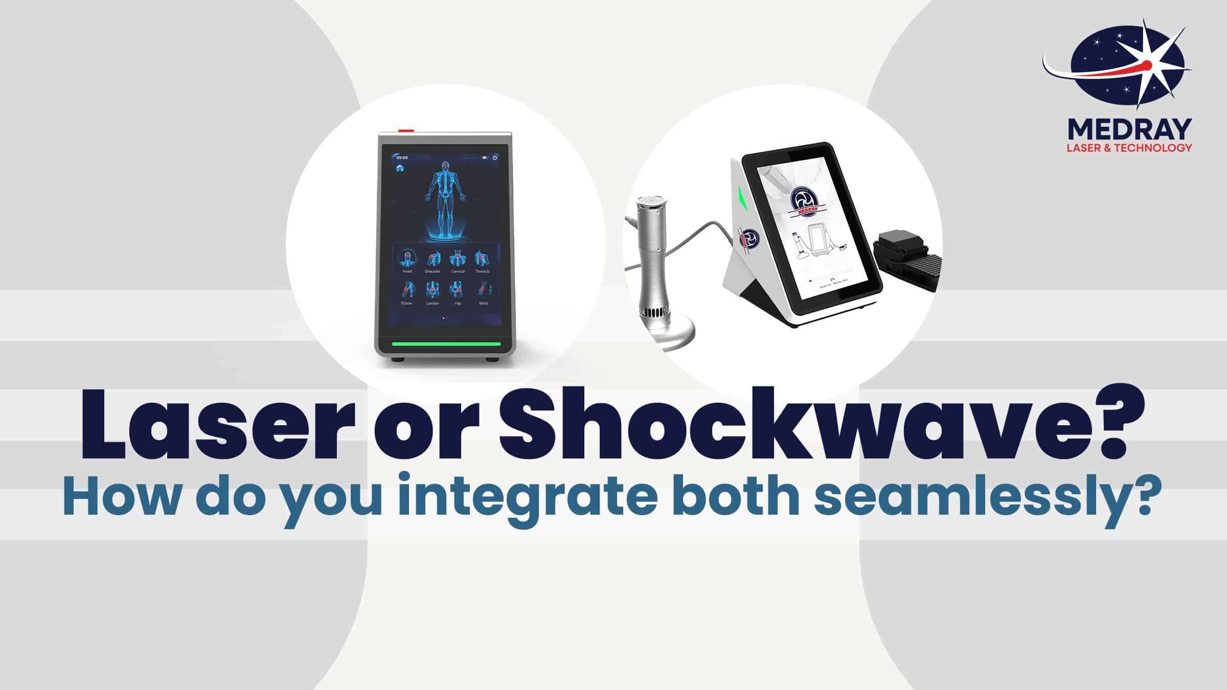 Laser or shockwave therapy decision-making framework for clinical workflow.