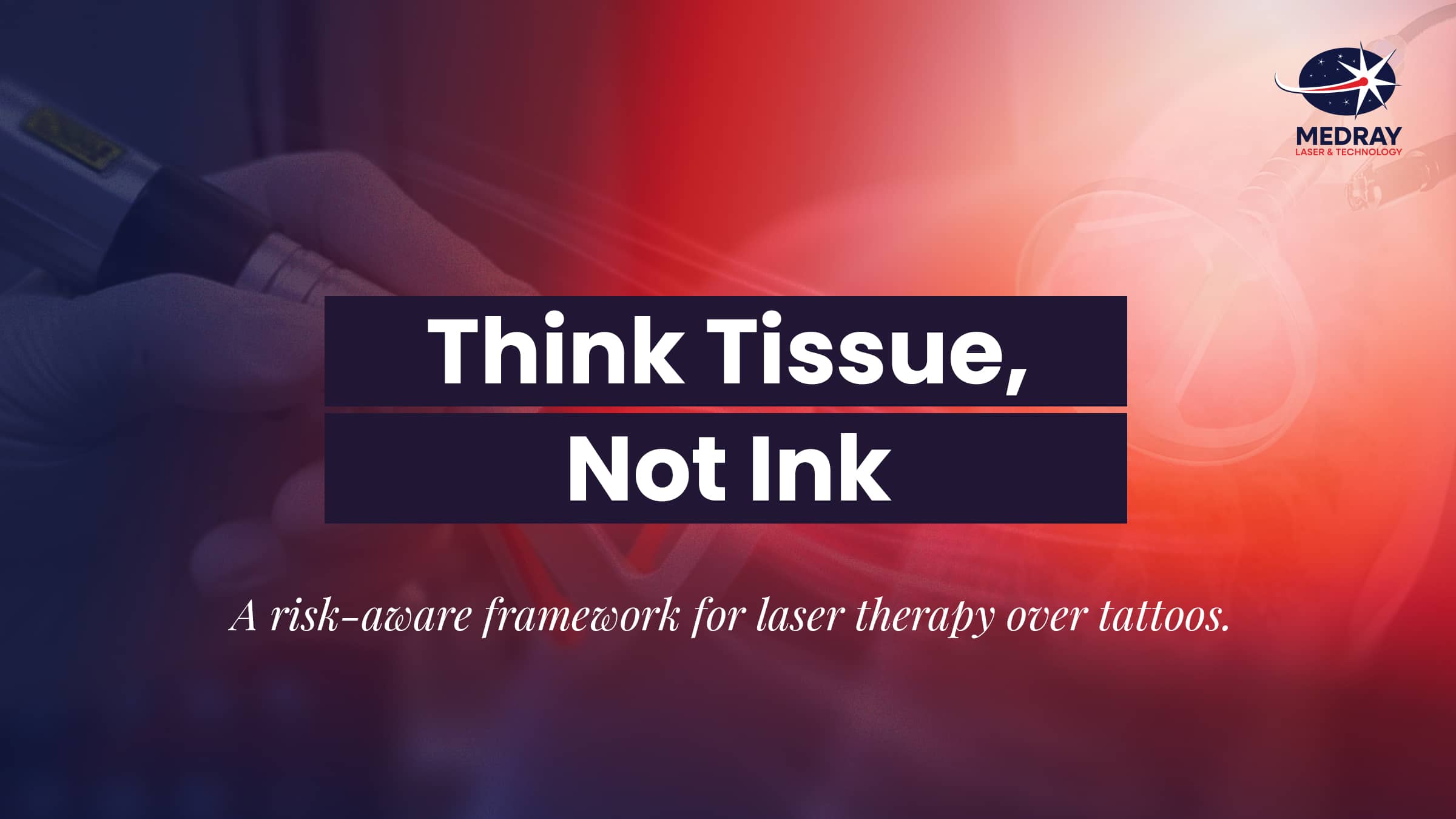 High-power laser therapy applied with risk-aware technique around tattooed skin