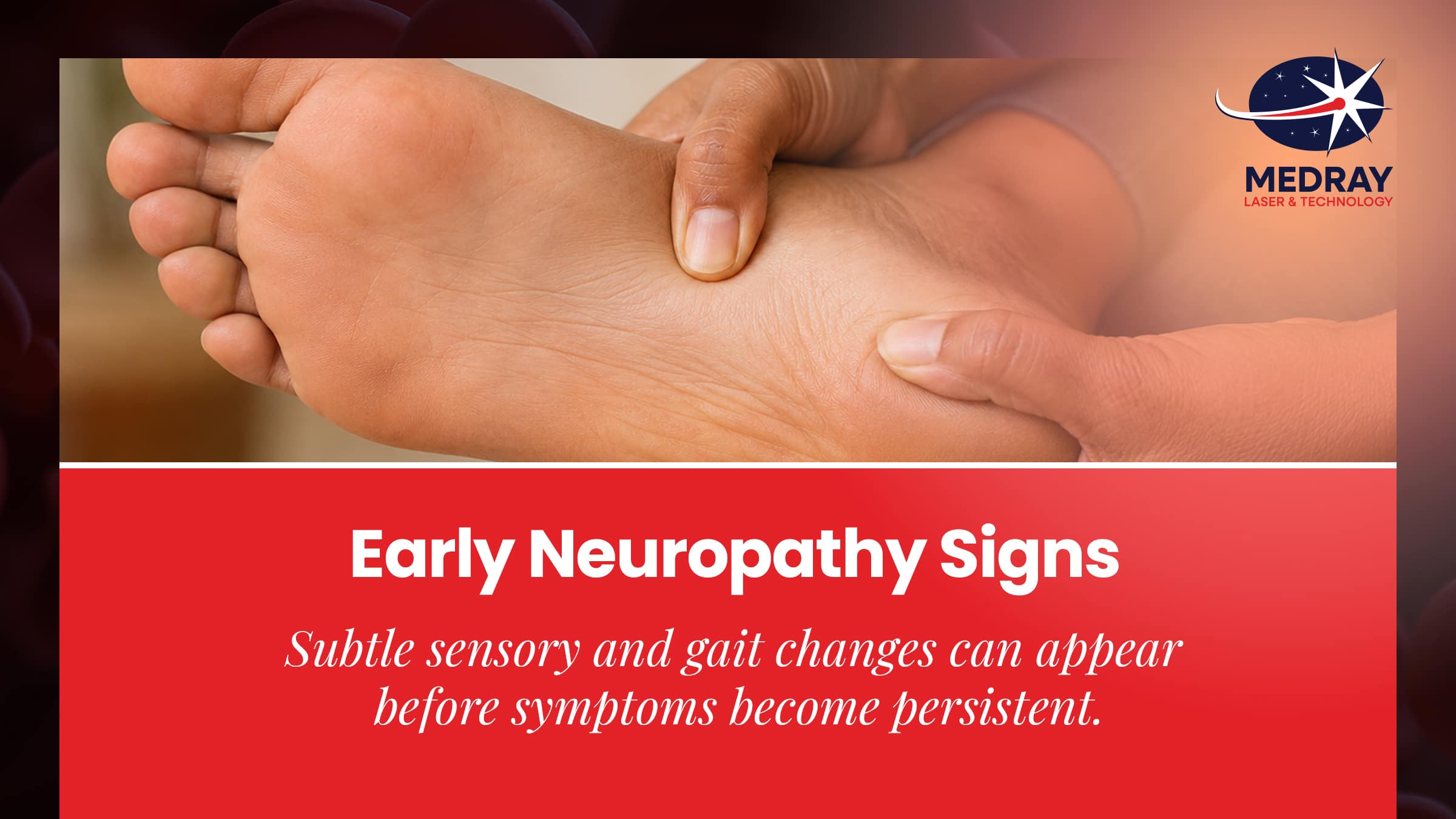 Clinician observing early neuropathy warning signs during gait and balance assessment