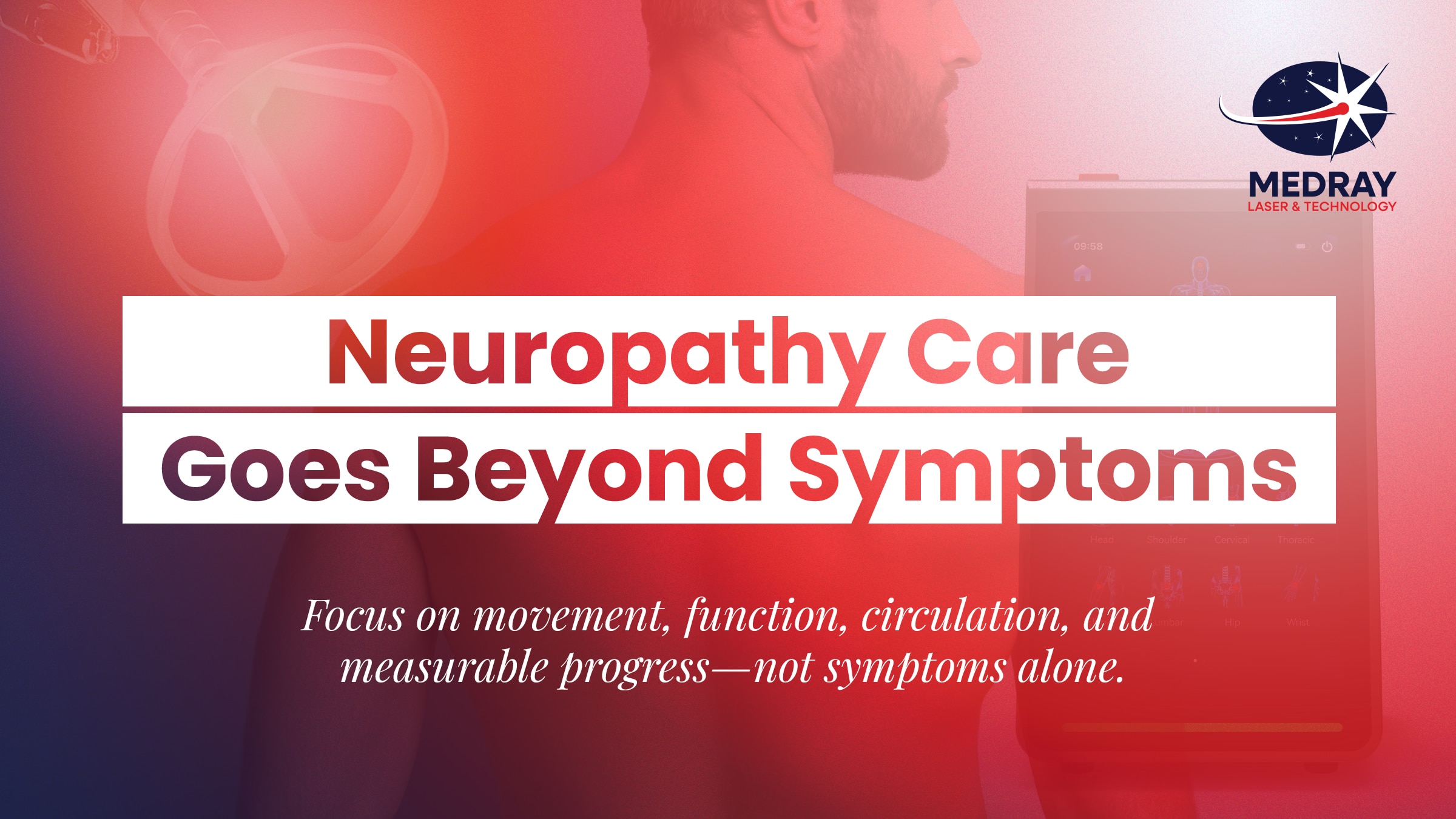 Class IV laser therapy supporting circulation and structured peripheral neuropathy rehabilitation
